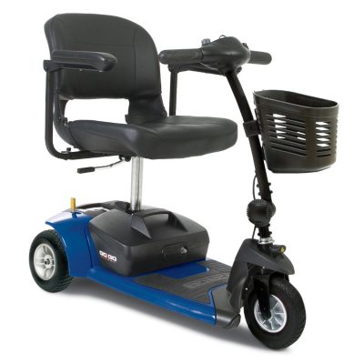 Blue Pride Mobility Go Go Ultra X 3 Wheel Travel Scooter with Bonus ...