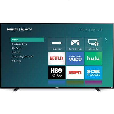 Philips 65 Class Roku Smart 4k UHD LED  HDTV w  HDR 