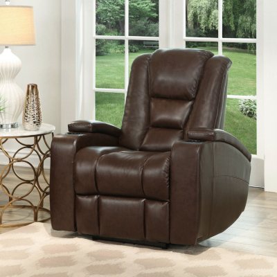 Mastro Leather Power-Reclining Home Theater Chair - Sam's Club