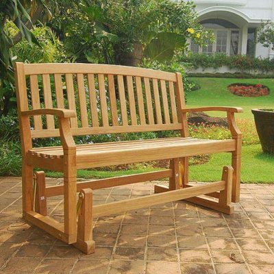 Weston Teak Glider Bench with Cushion Option - Sam's Club