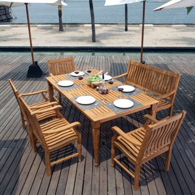 Pacific Teak 6-Piece Dining Set - Sam's Club