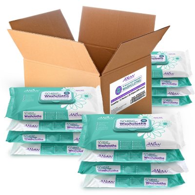 wipes washcloths disposable adult cleansing pk awow professional per pack natural sam club