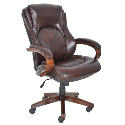 Lane Big & Tall Bonded Leather Executive Chair - Sepia Brown - Sam's Club