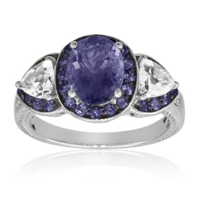 Iolite, Tanzanite, White Topaz and Diamond Ring - Sam's Club