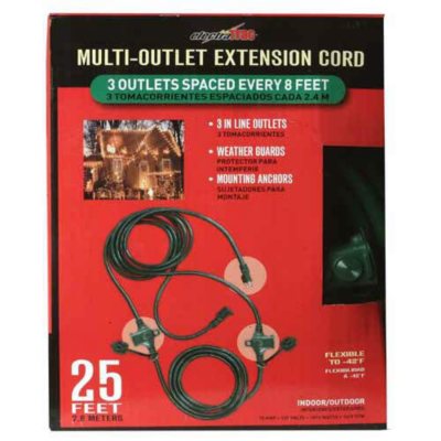 ElectraTRAC 25ft Multi-Outlet Extension Cord - Sam's Club