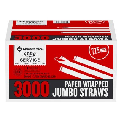 Member's Mark Jumbo Wrapped Straws (7.75 in., 3,000 ct.) - Sam's Club