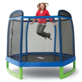 trampoline kids enclosed indoor enclosure toys gifts little outdoor kid trampolines small girl sams sportspower old sam year club combo