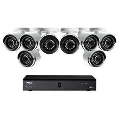 Lorex 8-Channel Surveillance System with 1080p DVR, 1TB Hard Drive and H.264 Video Storage Compression, 8-Indoor/Outdoor IP66 Bullet Cameras with 1080p Recording Resolution