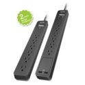 2-Pack APC Surge Protector 6 Outlets 6-ft Cord 1080 Joules