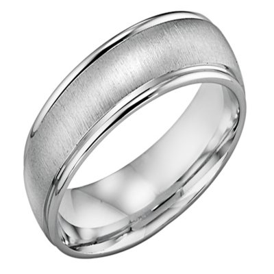 14K White Gold 6mm Comfort-fit Wedding Band - Sam's Club