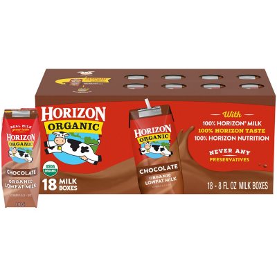 Horizon Organic Chocolate Milk (8 oz. 18 ct.) - Sam's Club