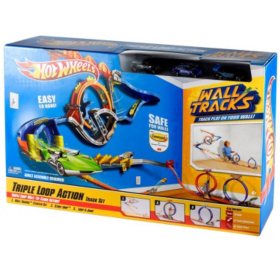 Hot Wheels Triple Loop Bonus Wall Tracks Set - Sam's Club