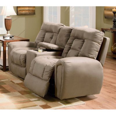 fabric double lane reclining loveseat dixon console sams samsclub