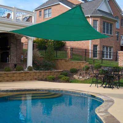 King Canopy Triangular Sun Shade Sail - Green - 16' x 16' - Sam's Club