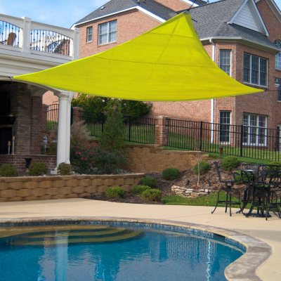 King Canopy Triangular Sun Shade Sail - Yellow - 16' x 16' - Sam's Club