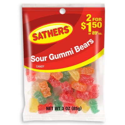 Sathers Sour Gummi Bears (2 oz. bag, 12 ct.) - Sam's Club