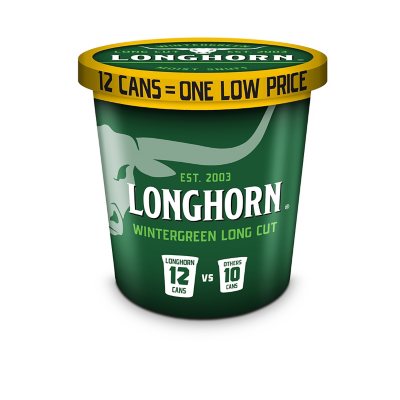 Longhorn Long Cut Snuff, Wintergreen (14.4 oz. tub) - Sam's Club