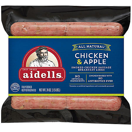 Aidells Chicken and Apple Smoked Sausage Breakfast Links (24 oz.) - Sam