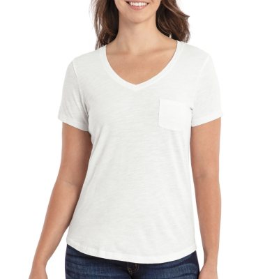 Eddie Bauer Ladies Cotton/Modal V-Neck Short-Sleeve Tee ...