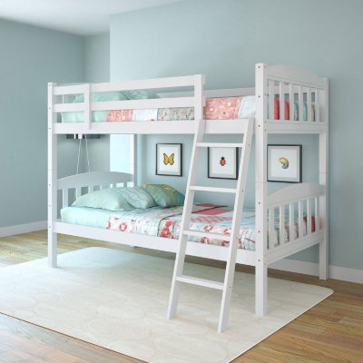 Apollo Snow White Bunk Bed (Choose Size) - Sam's Club