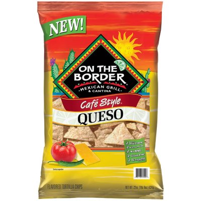 On The Border Café Style Queso Flavored Tortilla Chip (22 oz.) - Sam's Club