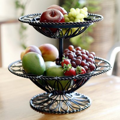 Milano Two-Tier Wrought Iron Basket - Sam's Club