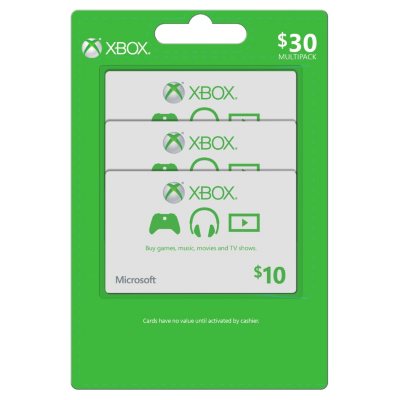 Xbox Live 30 Multi Pack 3 10 Gift Cards Free Shipping