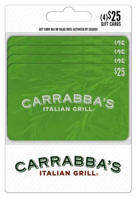 Carrabba S 100 Multi Pack 4 25 Giftcards