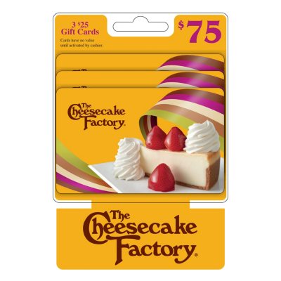 The Cheesecake Factory 75 Multi Pack 3 25 Gift Cards