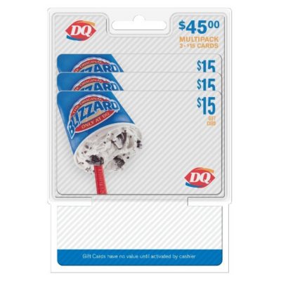 Dairy Queen $45 Multi-Pack - 3/$15 Gift Cards - Sam's Club