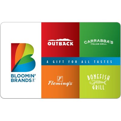 Bloomin Brands Egift Card Various Amounts Email Delivery