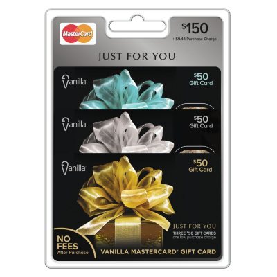 Vanilla MasterCard, $150 Multi-Pack - 3/$50 Gift Cards ...