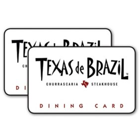 Texas De Brazil 100 Value Gift Cards 2 X 50