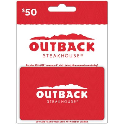 Outback Steakhouse Gift Card 50