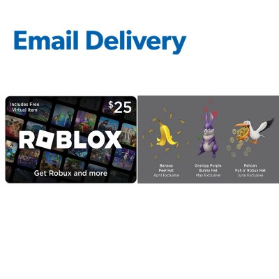 Sam S Club - roblox 25 egift card email delivery