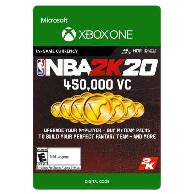 NBA 2K20: 450,000 VC (Xbox One) - Digital Code - Sam's Club