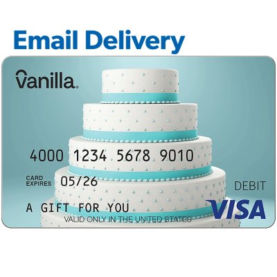 Vanilla eGift Visa® Virtual Account - Blue Cake Various ...