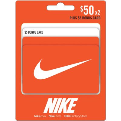 Nike $105 Value Gift Cards - 2 x $50 and Bonus $5 Card - Sam's Club