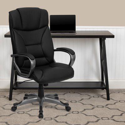 Flash Furniture Leather Executive Office Chair Black - Sam's Club