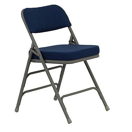Hercules 2 1/2” Padded Metal Folding Chairs, Navy - Sam's Club
