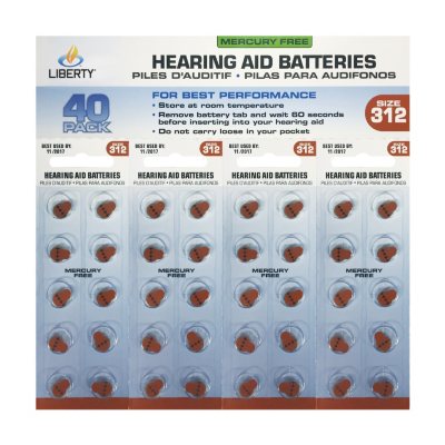 Liberty Hearing Aid Battery #312 (40 ct.) - Sam's Club