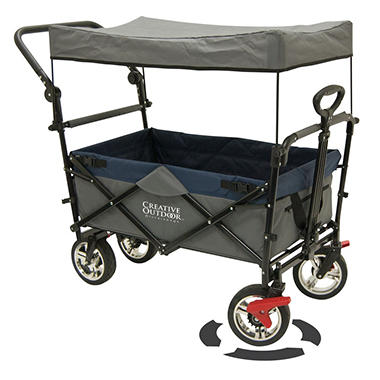 Creative Outdoor Push and Pull Folding Wagon