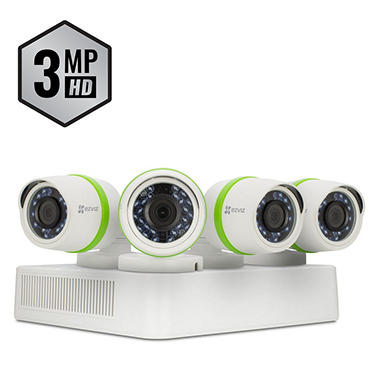 EZVIZ 4-Channel 3MP Ultra HD EXIR Security System with 1TB HDD