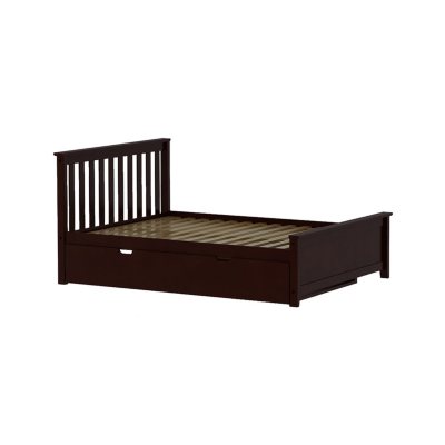 Max & Lily Solid Wood Full-Size Bed with Trundle Bed (Assorted Colors ...