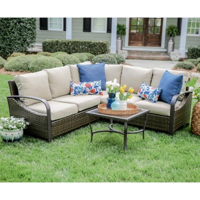 Harrison 4-Piece Outdoor Sectional With Sunbrella Fabric - Sam's Club