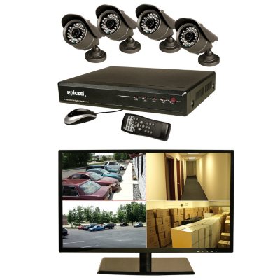 Piczel 7009 4-Channel Surveillance System - 1TB Hard Drive, 18.5” LED ...