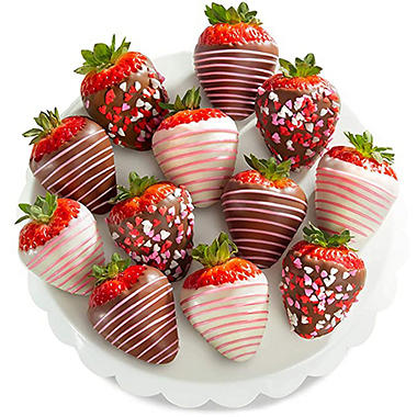 Heartfelt Chocolate Covered Strawberries – 12 Piece