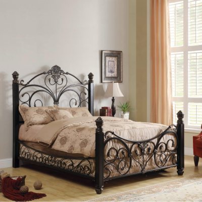 Alysa Metal Queen Bed with Decorative Side Rails - Sam's Club