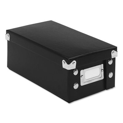 Business Card File Box : MaxGear Business Card Holder 2.2 x 3.5 inches Index Cards ... : Black in color and made of leather.