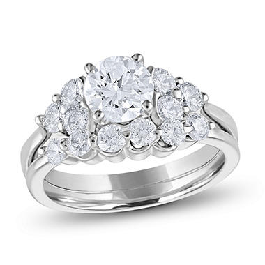 2.00 CT. T.W. Diamond Engagement Ring Set (H-I, SI2) - Sam's Club